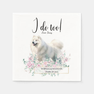 Servilleta De Papel Samoyed Dog Boda Cocktail Napkins