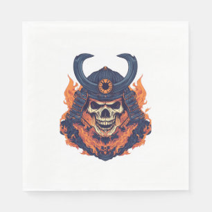 Servilleta De Papel Samurai Oni Skull
