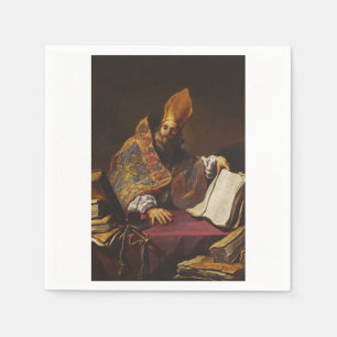 Servilleta De Papel San Ambrosio Padre de la Iglesia Católica