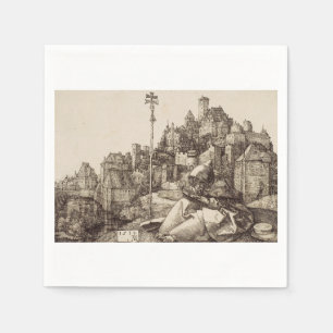 Servilleta De Papel San Antonio leyendo por Albrecht Durer