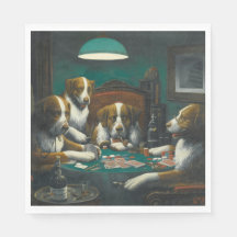 San Bernardo Perros Jugando Poker (Arte Retro Anim
