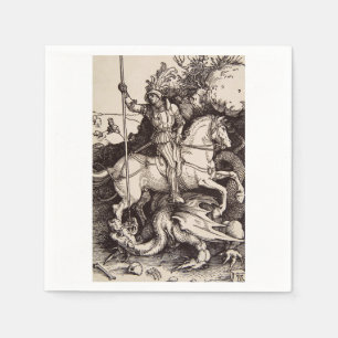Servilleta De Papel San Jorge y el Dragón por Durer
