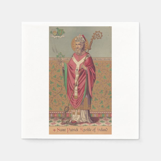 Servilleta De Papel San Patricio Apóstol de Irlanda (Anverso)