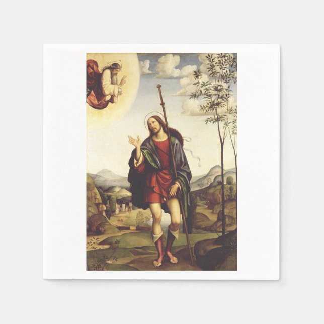 Servilleta De Papel San Roque por Francesco Francia  (Anverso)