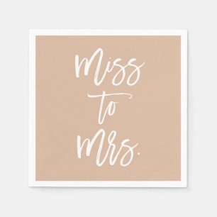 Servilleta De Papel Sand Boho Miss To Mrs Bridal Shower Napkins