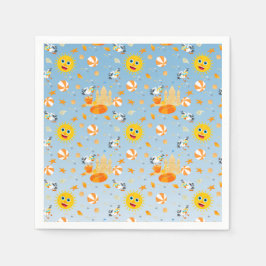 Servilleta De Papel Sand castle beach divertida fiesta de cumpleaños d