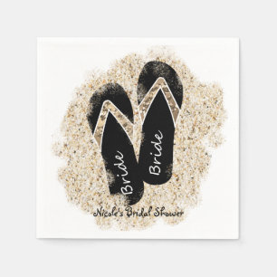 Servilleta De Papel Sandalias de Dedo del Pie Novia Verano Playa Despe