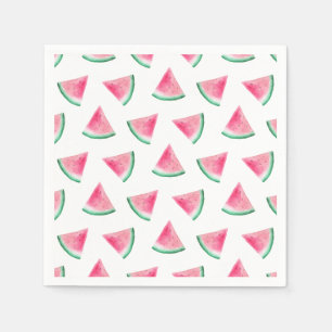 Servilleta De Papel sandía acuática. Patrón infantil. Berry rosa