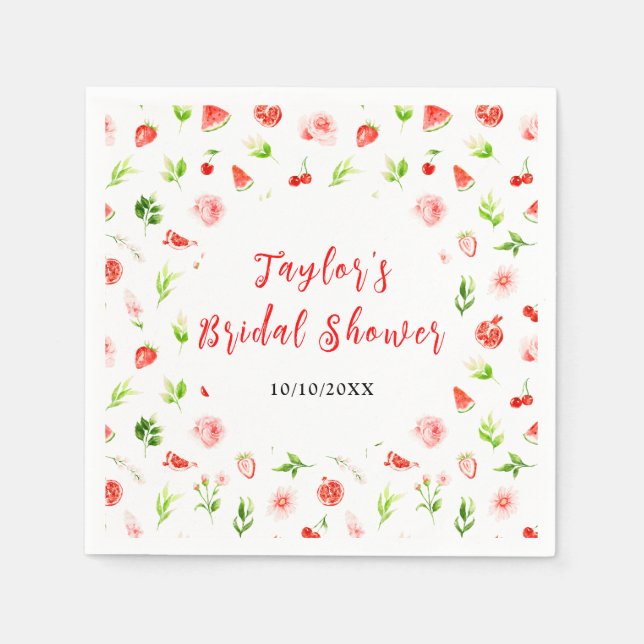 Servilleta De Papel sandía y ducha marital granada (Anverso)