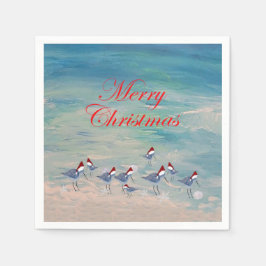 Servilleta De Papel Sandpipers Navidades Toallas de fiesta de Navidad