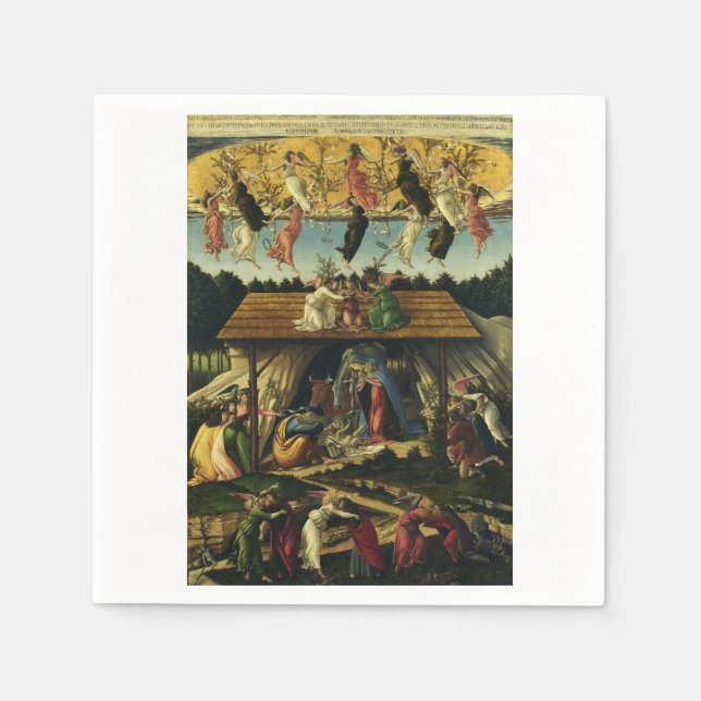 Servilleta De Papel Sandro Botticelli - El Nacimiento Místico – Arte F (Anverso)