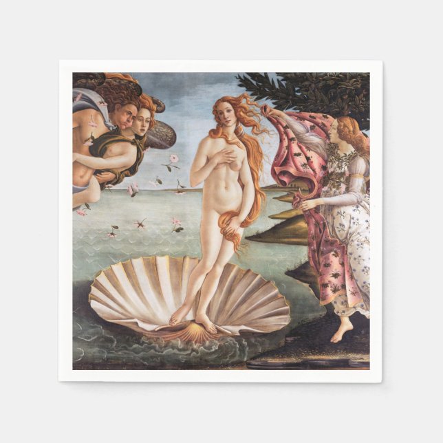 Servilleta De Papel Sandro Botticelli - Nacimiento de Venus (Anverso)