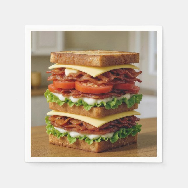Servilleta De Papel Sándwich gourmet B.L.T. (Anverso)