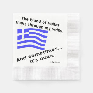 Servilleta De Papel Sangre de Hélade y Ouzo
