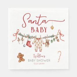 Servilleta De Papel Sant Baby Clothesline Baby Shower Napkins