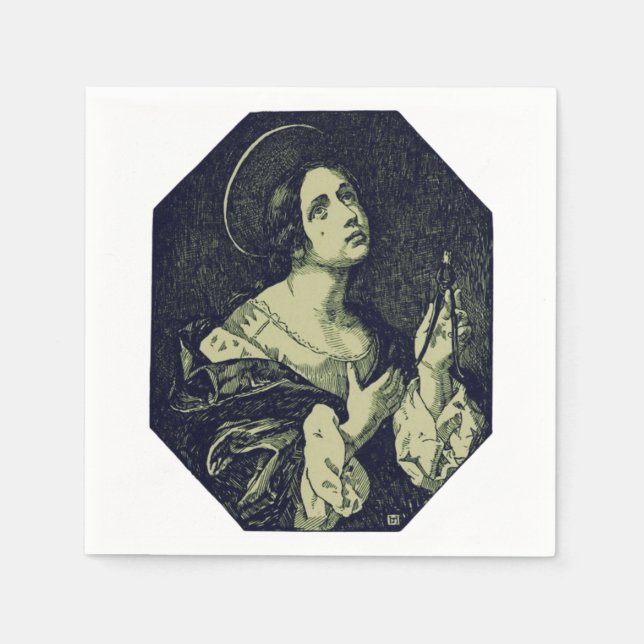 Servilleta De Papel Santa Apolonia Virgen y Mártir (Anverso)