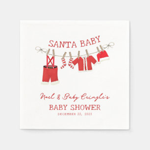 Servilleta De Papel Santa Baby Fiesta de Bebé de Navidad