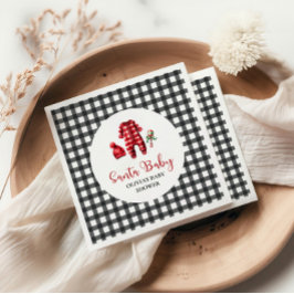 Servilleta De Papel Santa Bebé Baby Shower de Navidad