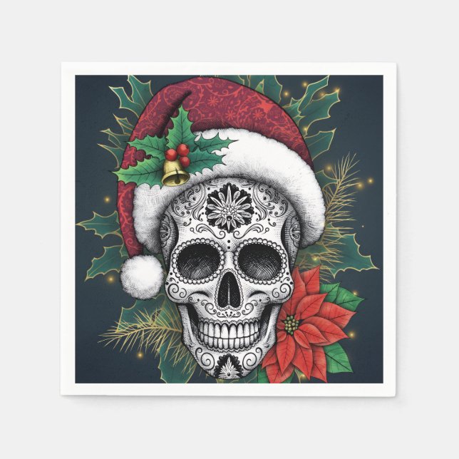 Servilleta De Papel Santa Calavera de Azúcar (Anverso)