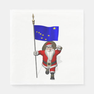 Servilleta De Papel Santa Claus Con Bandera De Alaska