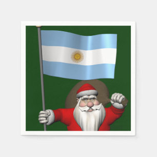 Servilleta De Papel Santa Claus Con El Fin De Argentina