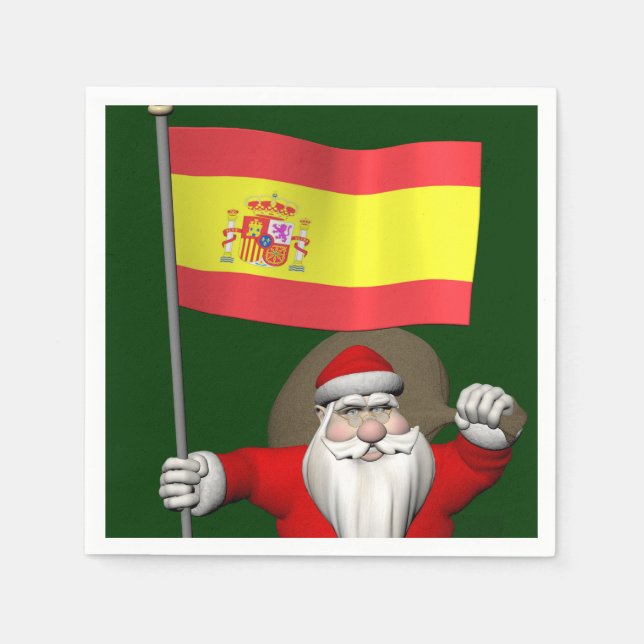 Servilleta De Papel Santa Claus Con El Fin De España (Anverso)