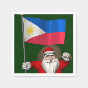 Servilleta De Papel Santa Claus Con El Fin De Filipinas