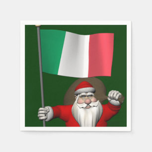 Servilleta De Papel Santa Claus Con El Fin De Italia