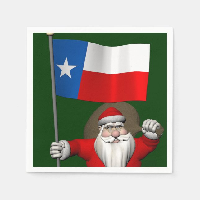 Servilleta De Papel Santa Claus con el fin de Texas (Anverso)