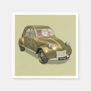 Servilleta De Papel Santa Claus En Citroen 2 CV
