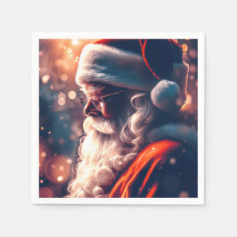 Servilleta De Papel Santa Claus Feliz Navidad