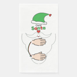 Servilleta De Papel Santa Claus in American Sign Language