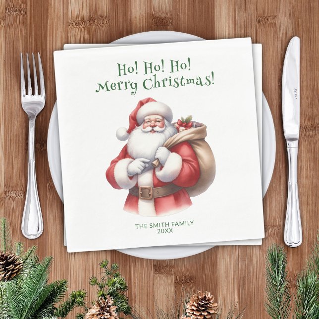 Servilleta De Papel Santa Claus presenta al Fiesta verde (Subido por el creador)