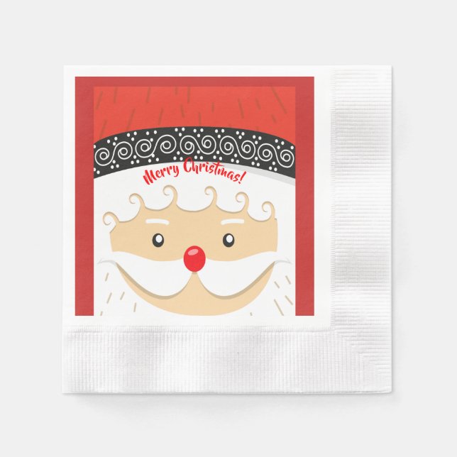 Servilleta De Papel Santa Claus Selfie (Anverso)