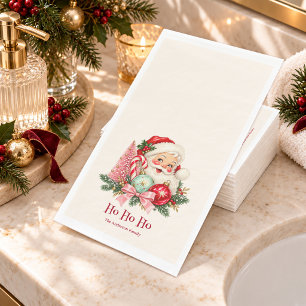 Servilleta De Papel Santa Claus Vintage Ho Ho Ho Navidad