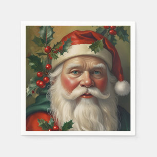 Servilleta De Papel Santa con Mistletoe