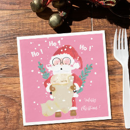 Servilleta De Papel Santa con toallas de papel para Navidades rosados