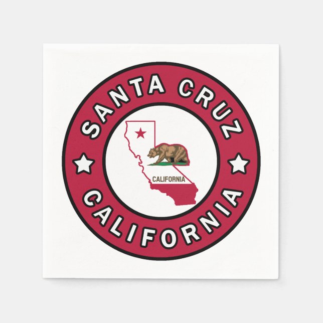 Servilleta De Papel Santa Cruz California (Anverso)