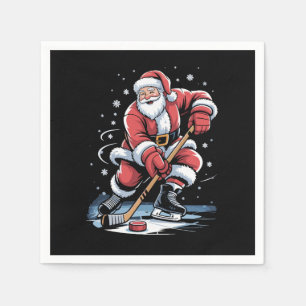 Servilleta De Papel Santa Deportiva navidades Juega Noches de Hockey s