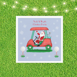 Servilleta De Papel Santa En Carro De Golf Navidades Nombre Papel Napk