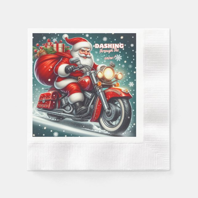 Servilleta De Papel Santa en una motocicleta (Anverso)