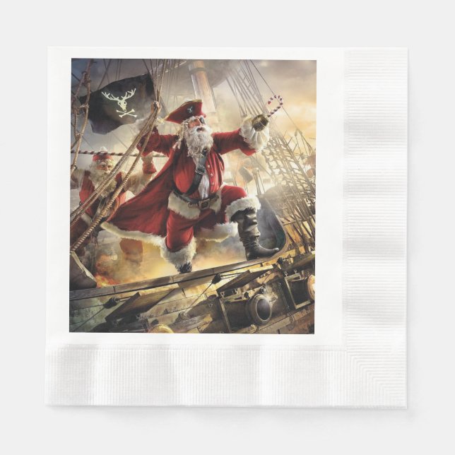 Servilleta De Papel Santa Es Un Pirata (Anverso)
