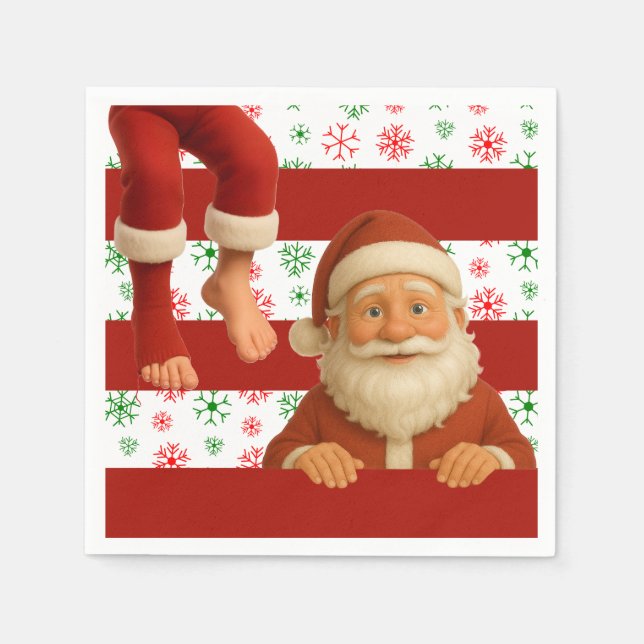 Servilleta De Papel Santa Face | North Pole Spirits Christmas  (Anverso)