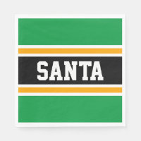 SANTA franjas festivas de color negro verde brilla