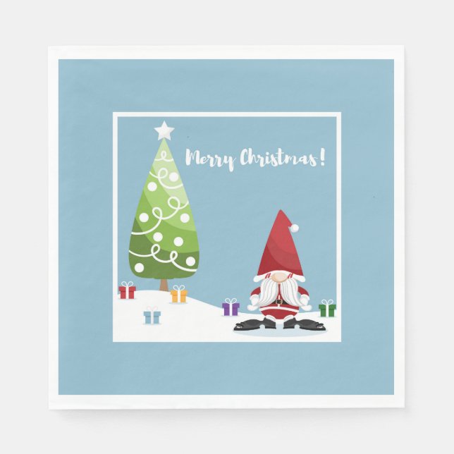 Servilleta De Papel Santa Gnome (Anverso)