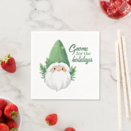 Servilleta De Papel Santa Gnome para las vacaciones