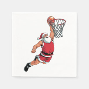 Servilleta De Papel Santa jugando baloncesto Amantes del deporte de Na