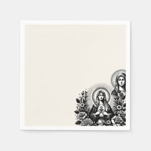 Servilleta De Papel Santa María Católica Cristiana Católica Marfil Sua