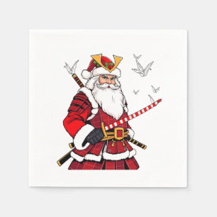 Servilleta De Papel Santa Navidad Santa Claus Arte Japonés Samurái