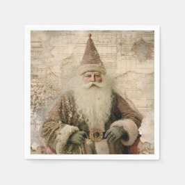 Servilleta De Papel Santa navideño vintage